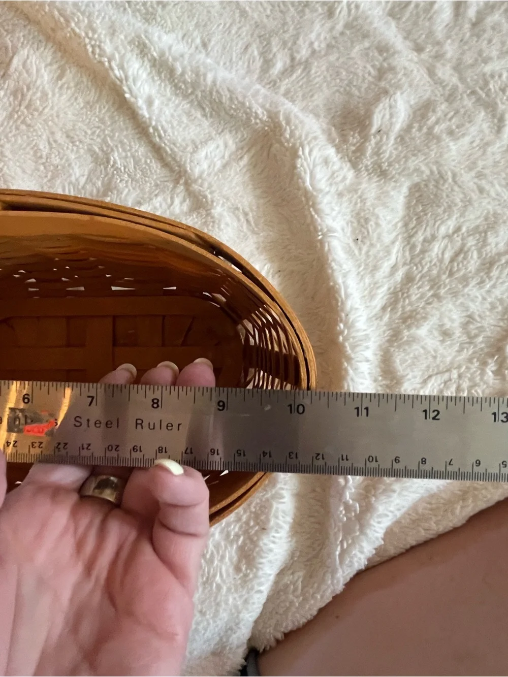 Longaberger Natural Brown Woven Handled Basket